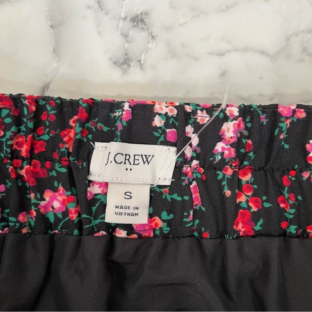 J.Crew BA844 Pull-On Pencil Skirt Pockets Black Pink Floral Small - Picture 7 of 9